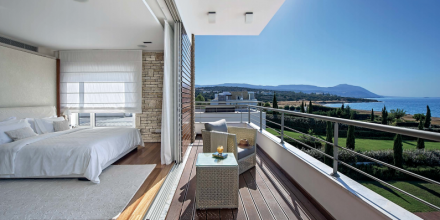master bedroom with balcony view